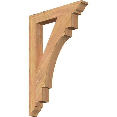 Ekena Millwork Merced Traditional Smooth Bracket, Western Red Cedar, 3 1/2"W x 24"D x 36"H BKT04X24X36MRC01SWR